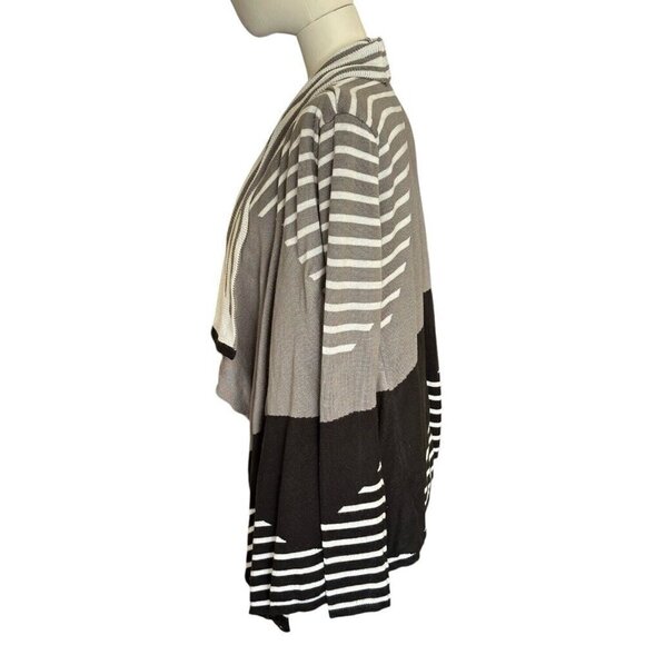 Staring at Stars Striped Waterfall Long Sleeve Open Cardigan Women's Sz S - Picture 3 of 10